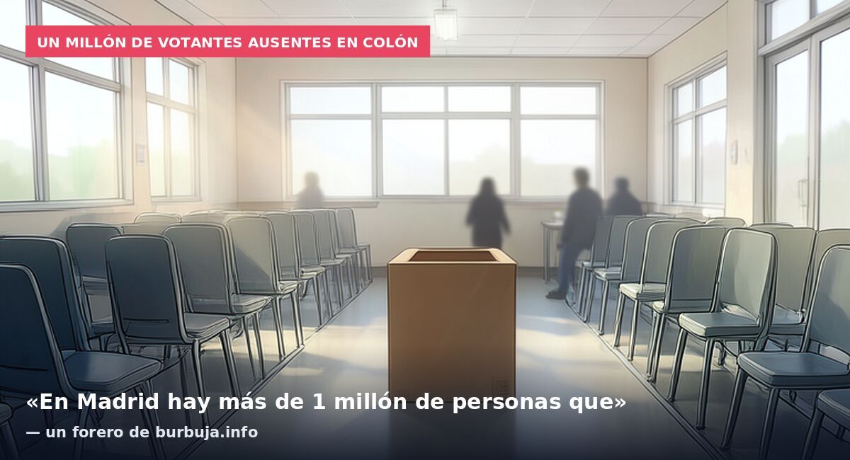 Un millón de votantes ausentes en Colón: «En Madrid hay más de 1 millón de personas que» — un forero de burbuja.info