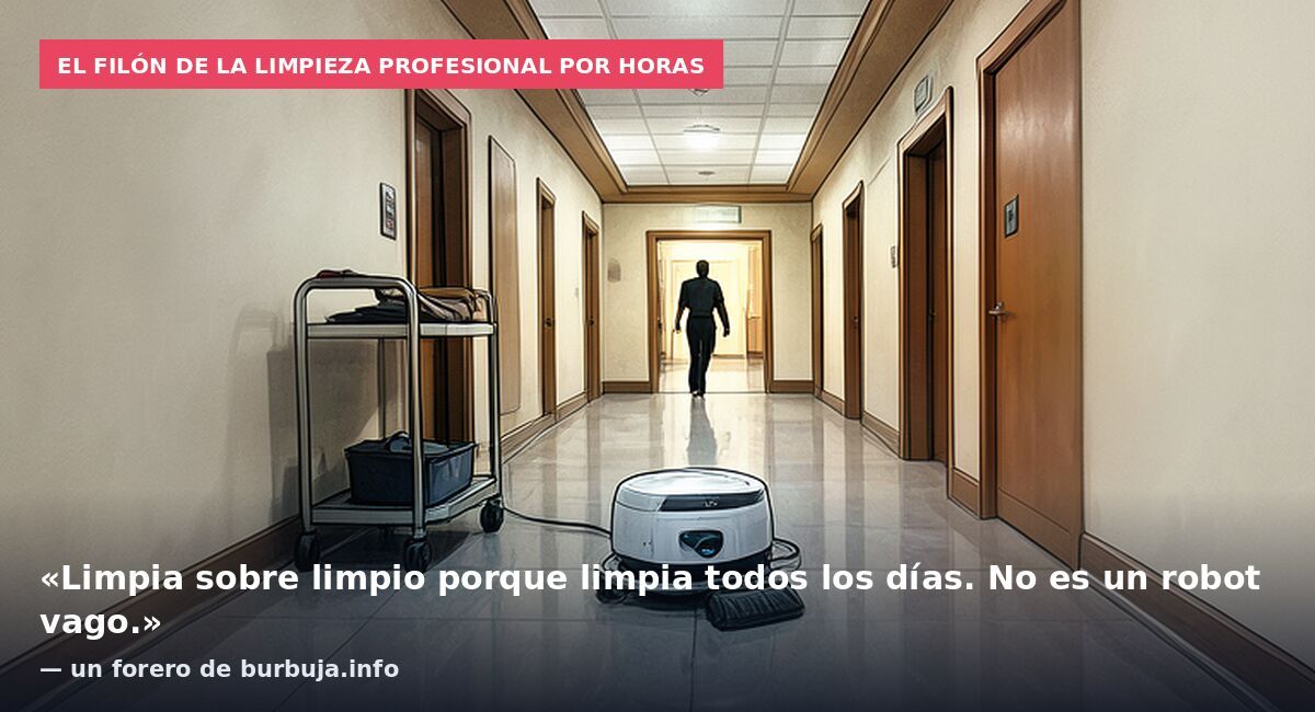 El filón de la limpieza profesional por horas: «Limpia sobre limpio porque limpia todos los días. No es un robot vago.» — un forero de burbuja.info