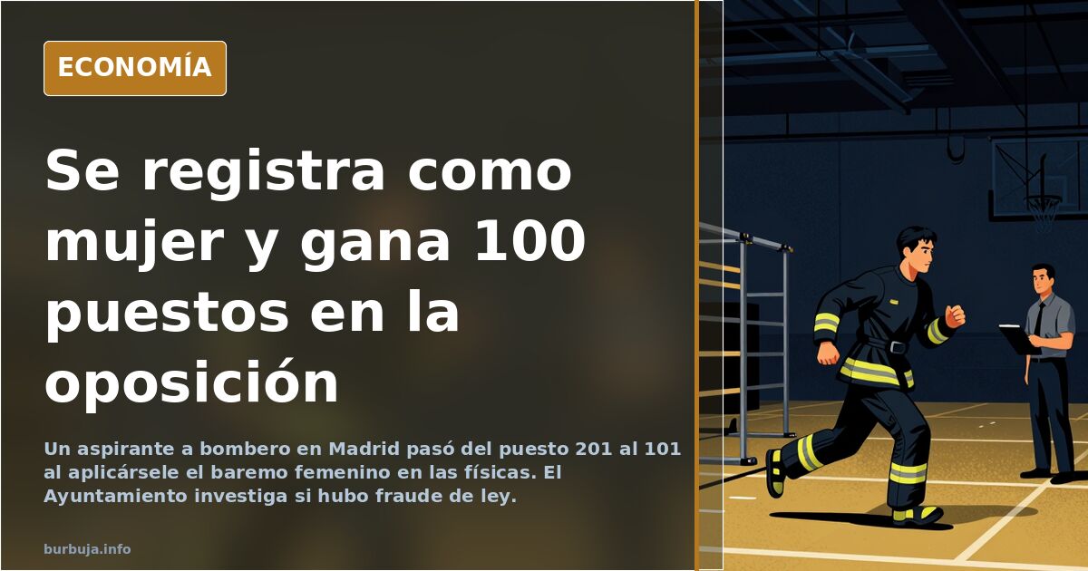 Un opositor se registra como mujer y sube del puesto 201 al 101