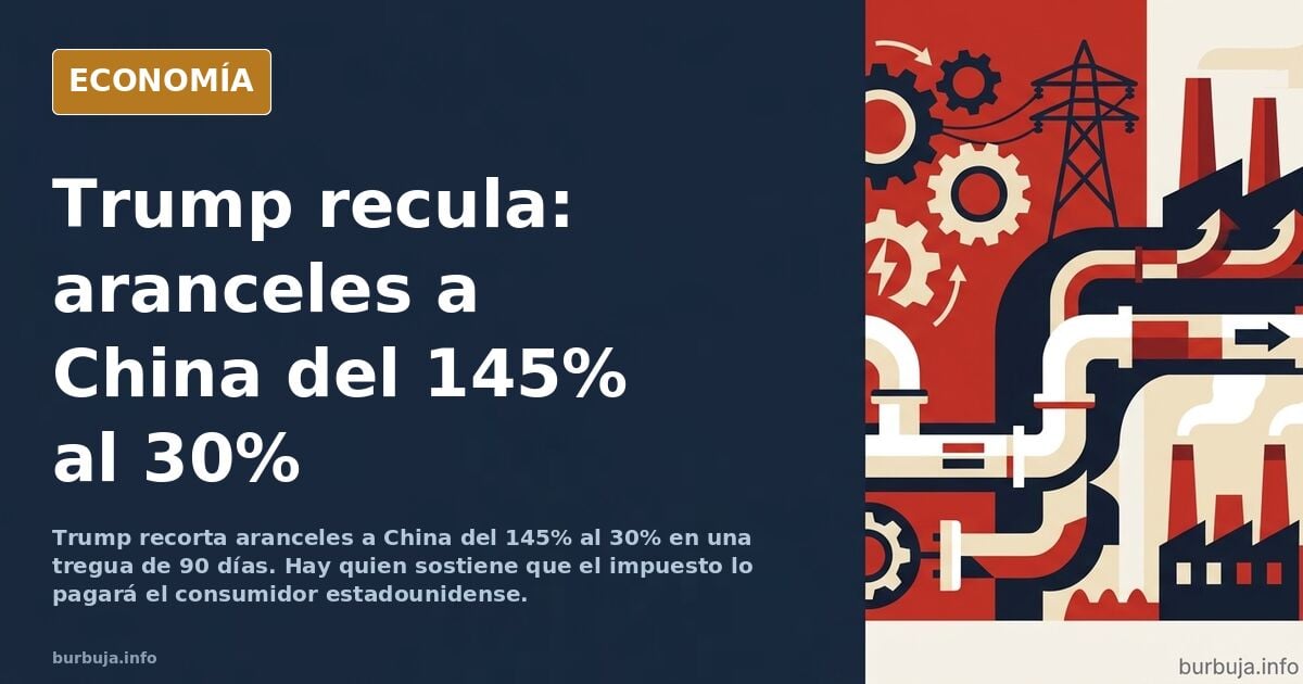 Gráfico de barras mostrando la caída de aranceles de Estados Unidos y China tras el acuerdo comercial