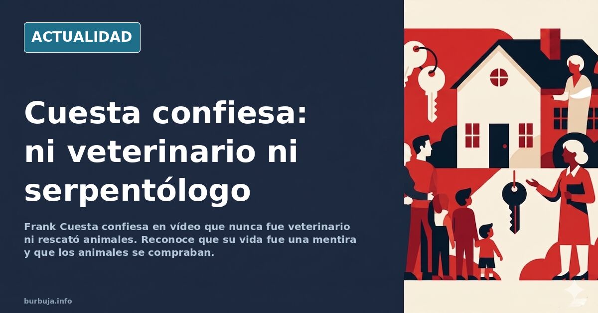 Frank Cuesta confesando en un vídeo con gafas de cerca y gesto de hastío
