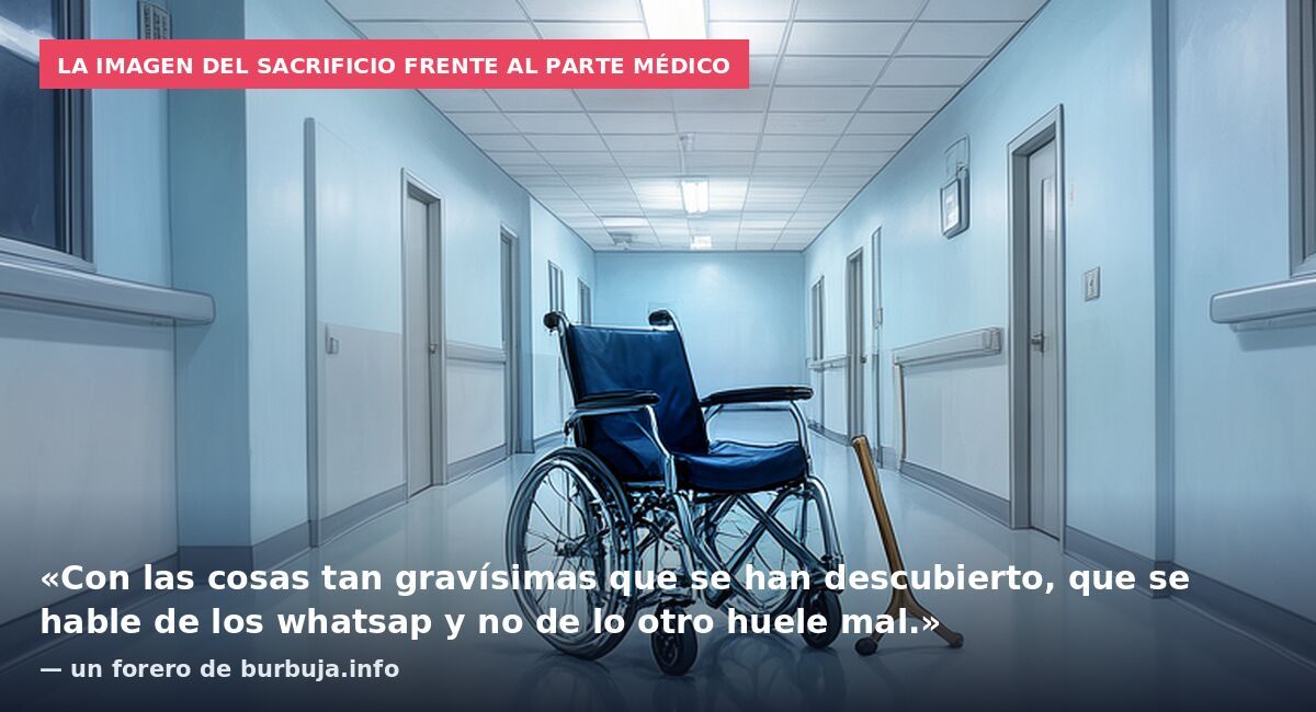 La imagen del sacrificio frente al parte médico: «Con las cosas tan gravísimas que se han descubierto, que se hable de los whatsap y no de lo otro huele mal.» — un forero de burbuja.info
