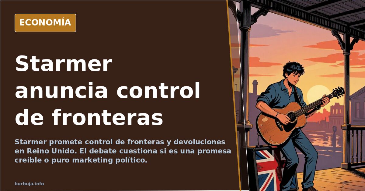 Keir Starmer anunciando su plan de control de fronteras y devoluciones en Reino Unido