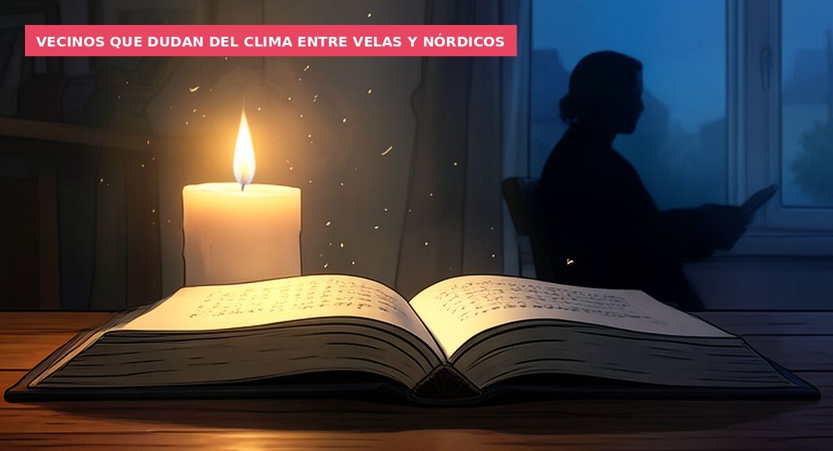 Vecinos que dudan del clima entre velas y nórdicos
