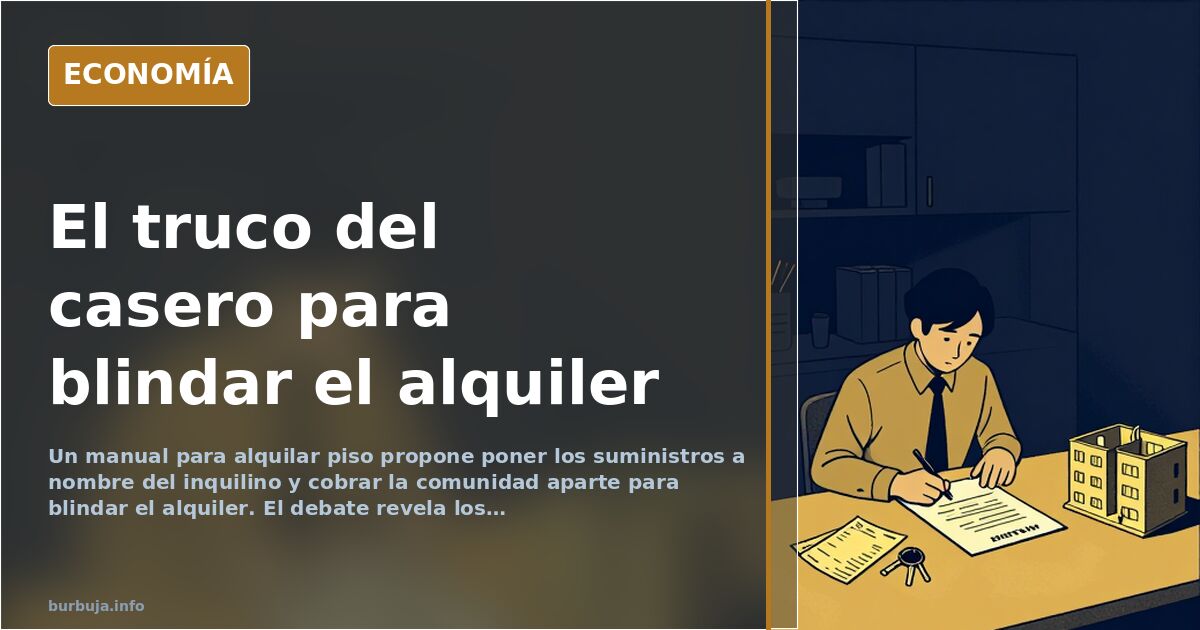 Manual para alquilar piso y evitar inquiocupas: suministros a nombre del inquilino