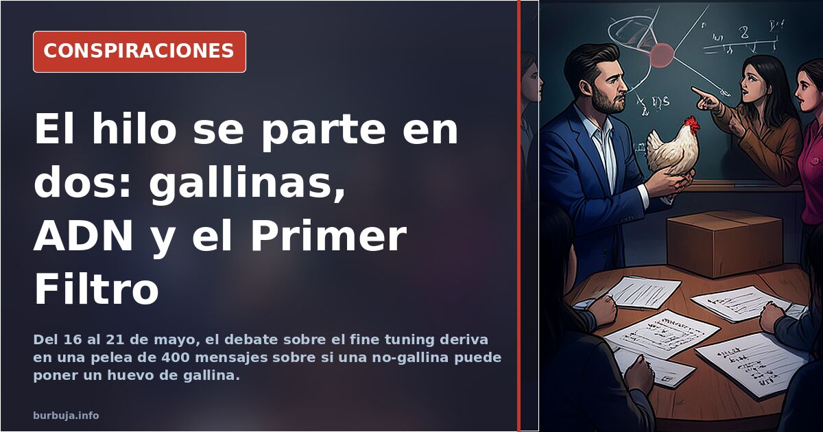 El hilo se parte en dos: gallinas, ADN y el Primer Filtro