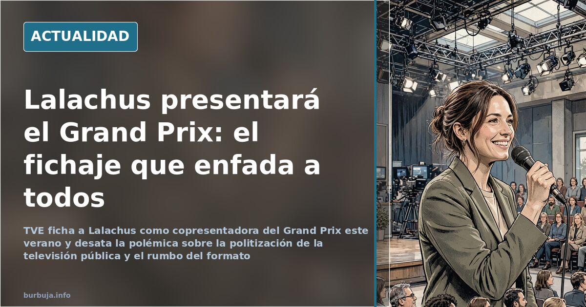 TVE ficha a Lalachus para el Grand Prix y desata la polémica en redes