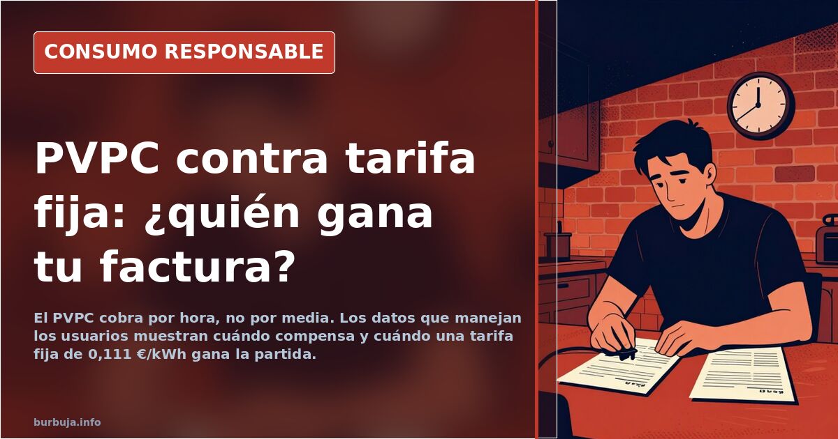 PVPC o tarifa fija: el pulso que decide tu factura de la luz