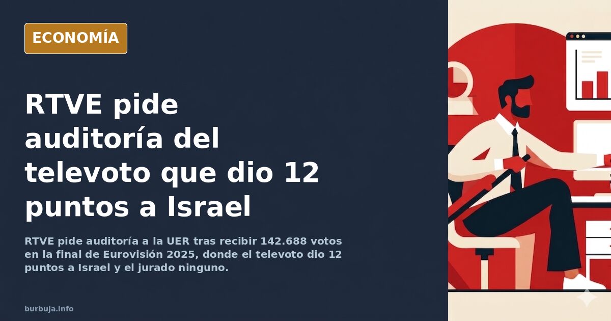Sobre de voto y papeleta de Eurovisión con el logo del festival, símbolo de la auditoría del televoto español solicitada por 