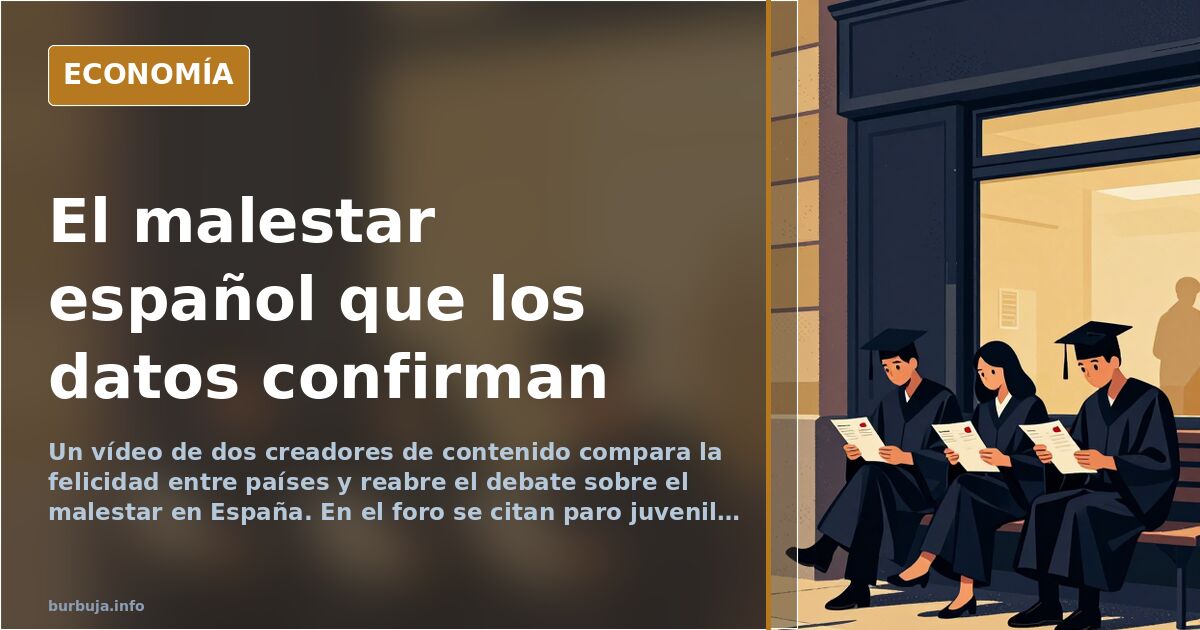 Un vídeo viral reabre el debate sobre la infelicidad en España