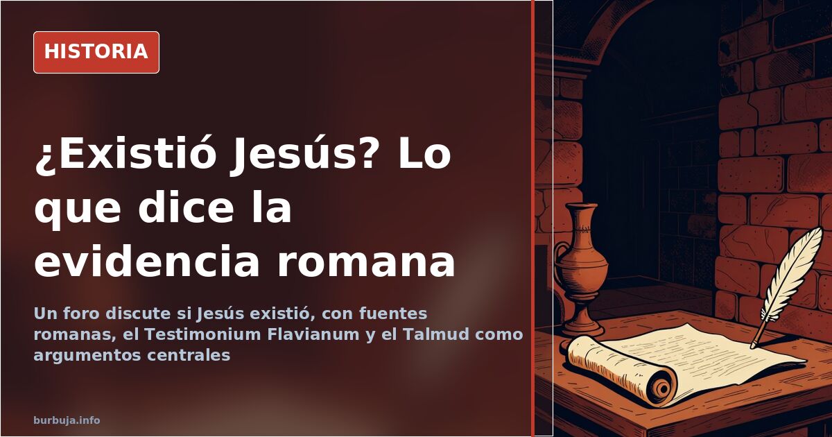 Manuscrito antiguo con texto en latín y griego sobre la historicidad de Jesús y las fuentes romanas