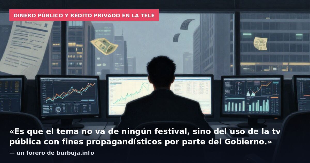 Dinero público y rédito privado en la tele: «Es que el tema no va de ningún festival, sino del uso de la tv pública con fines propagandísticos por parte del Gobierno.» — un forero de burbuja.info