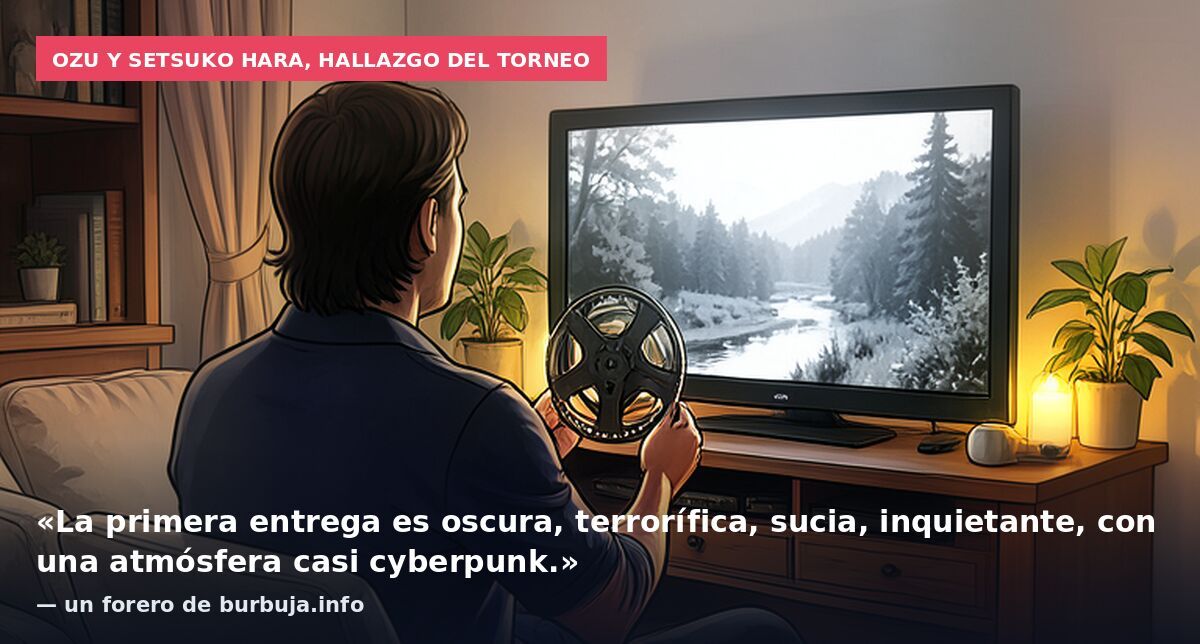 Ozu y Setsuko Hara, hallazgo del torneo: «La primera entrega es oscura, terrorífica, sucia, inquietante, con una atmósfera casi cyberpunk.» — un forero de burbuja.info