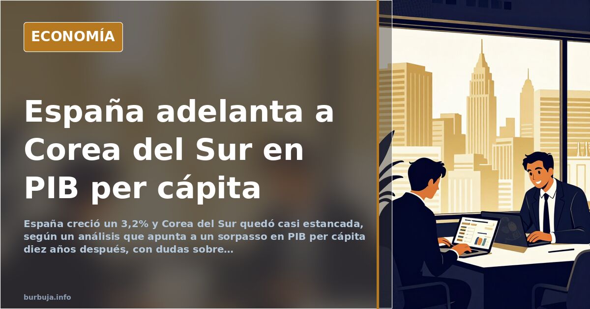 España superará a Corea del Sur en PIB per cápita en 2025