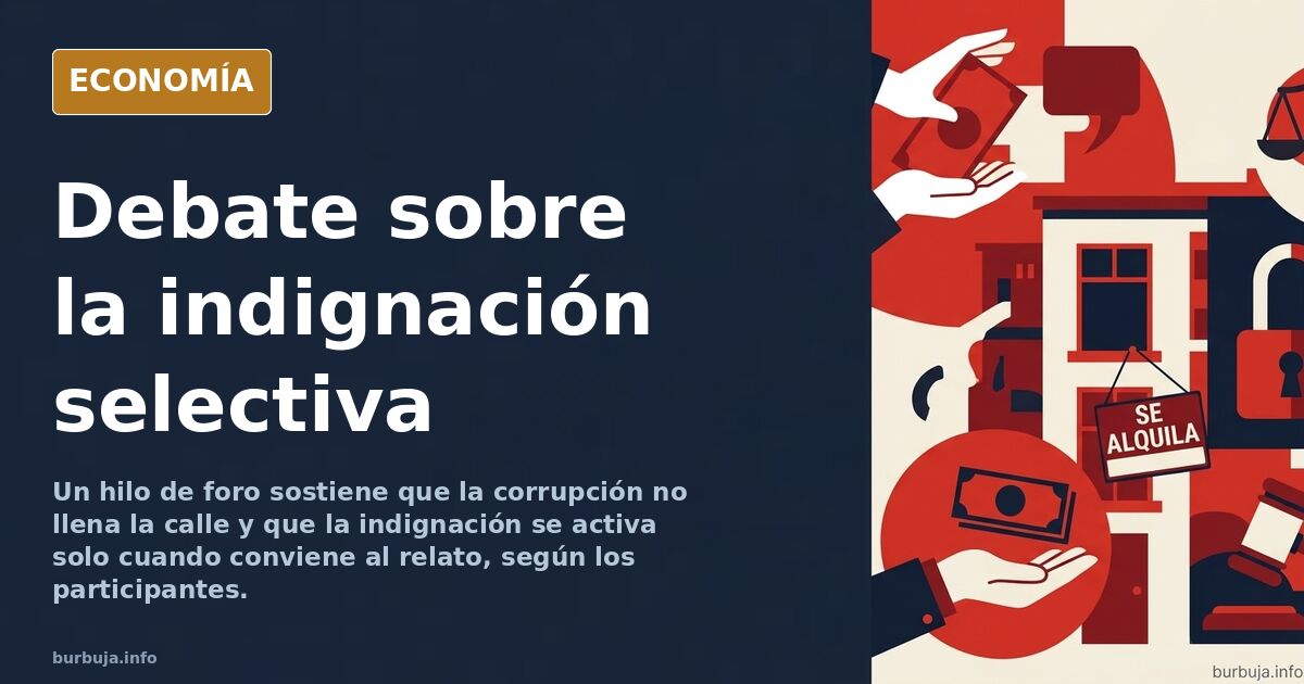 Ilustración editorial de una plaza vacía frente a un edificio institucional, con pancartas ausentes y un termómetro roto en p