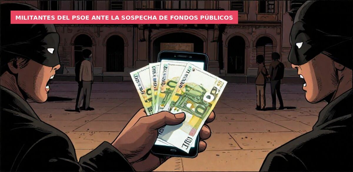 Militantes del PSOE ante la sospecha de fondos públicos