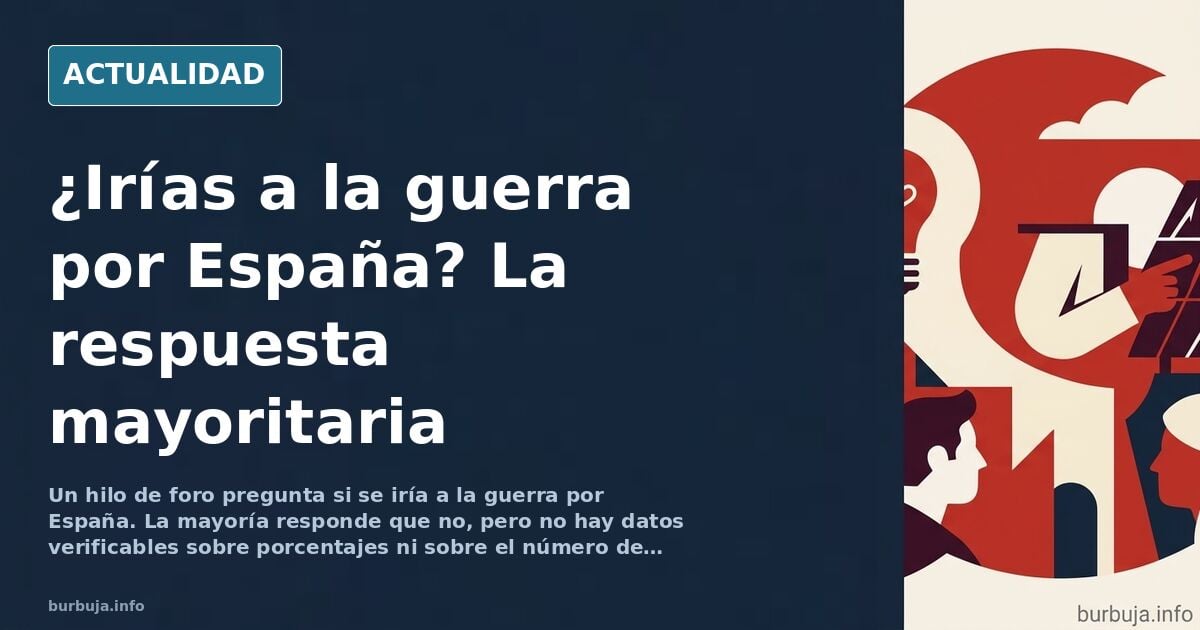 Für dieses Spanien gehe ich in keinen Krieg