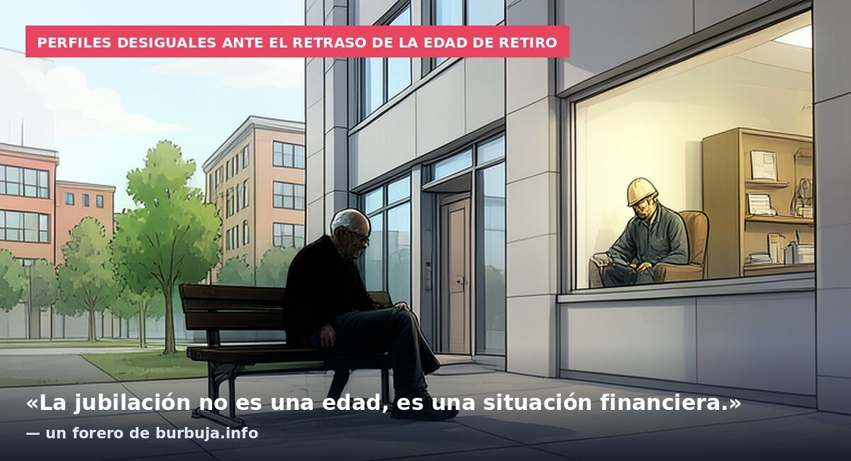Perfiles desiguales ante el retraso de la edad de retiro: «La jubilación no es una edad, es una situación financiera.» — un forero de burbuja.info