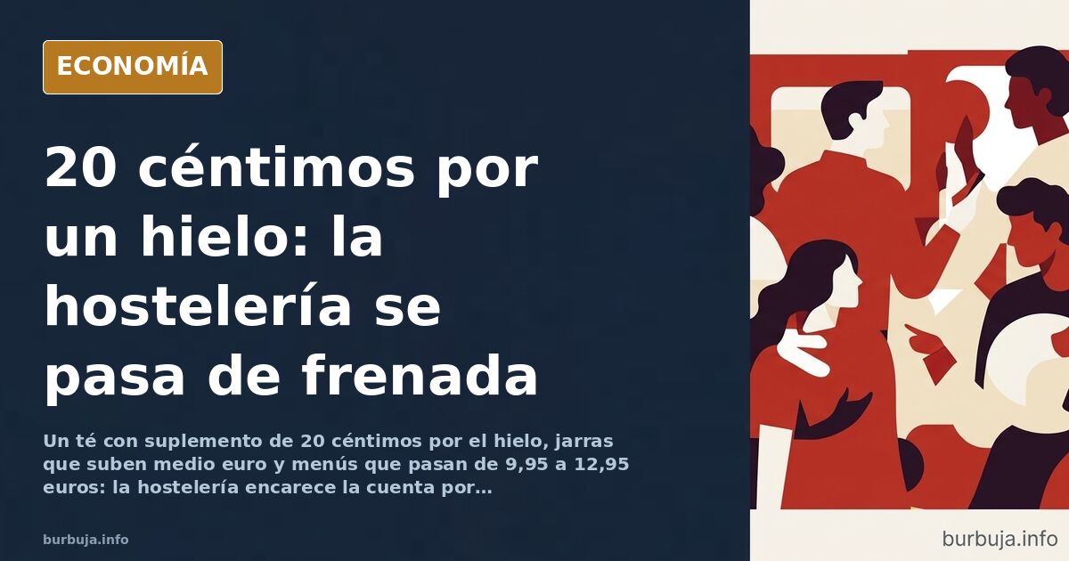 Terraza de bar con ticket de consumición y monedas sobre la mesa, reflejo del encarecimiento de la hostelería