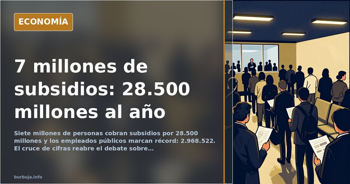 Siete millones de subsidios y 28.500 millones de coste: el dato que divide
