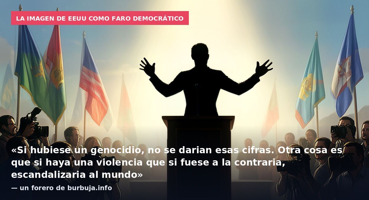 La imagen de EEUU como faro democrático: «Si hubiese un genocidio, no se darian esas cifras. Otra cosa es que si haya una violencia que si fuese a la contraria, escandalizaria al mundo» — un forero de burbuja.info