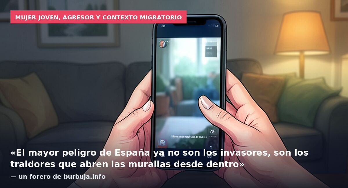 Mujer joven, agresor y contexto migratorio: «El mayor peligro de España ya no son los invasores, son los traidores que abren las murallas desde dentro» — un forero de burbuja.info