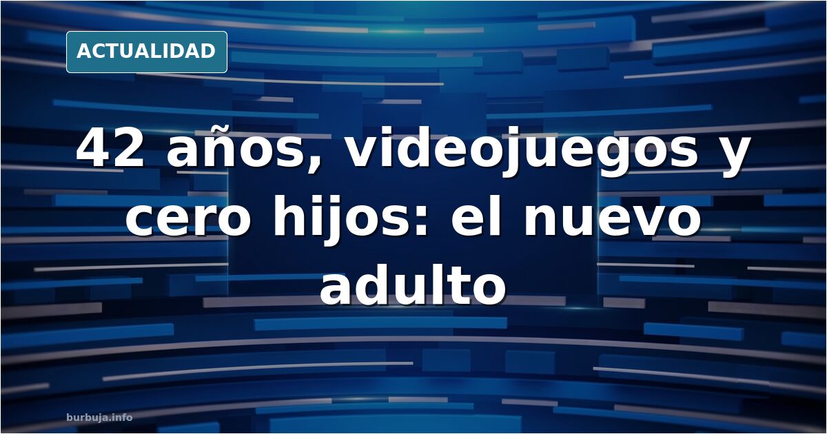 Ilustración editorial de un hombre de mediana edad frente a una pantalla en una habitación desordenada, símbolo del infantili