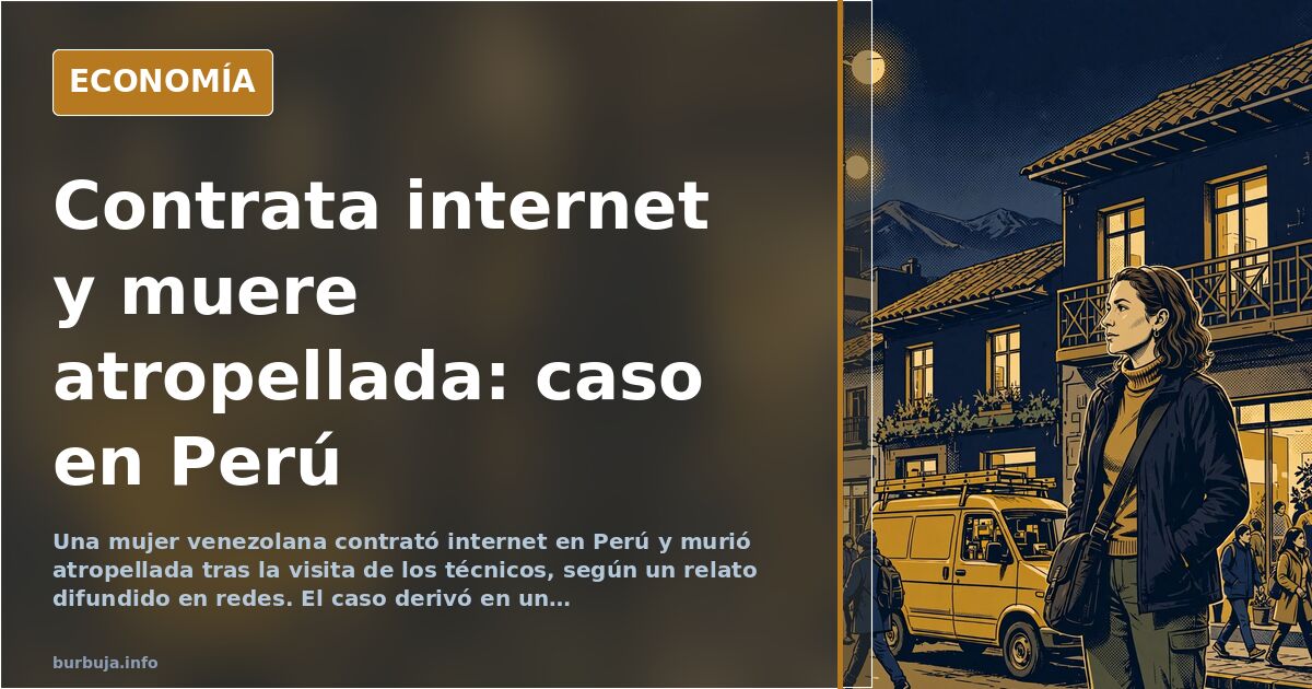 Una clienta contrata internet en Perú y muere atropellada tras la visita técnica
