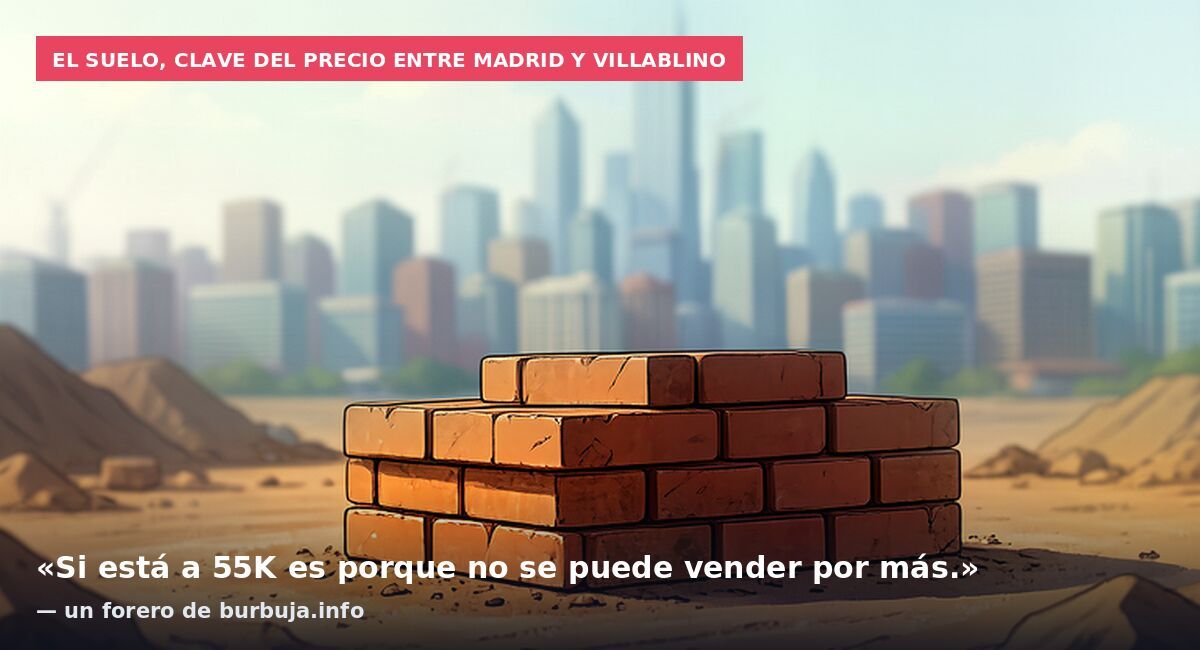 El suelo, clave del precio entre Madrid y Villablino: «Si está a 55K es porque no se puede vender por más.» — un forero de burbuja.info