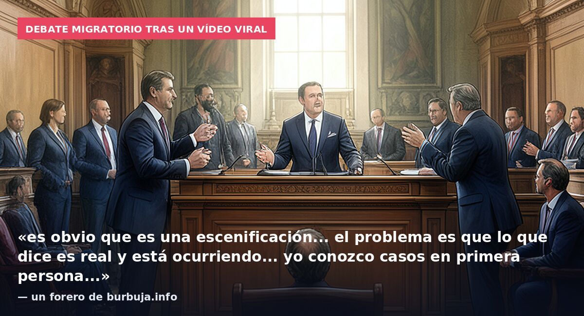 Debate migratorio tras un vídeo viral: «es obvio que es una escenificación... el problema es que lo que dice es real y está ocurriendo... yo conozco casos en primera persona...» — un forero de burbuja.info