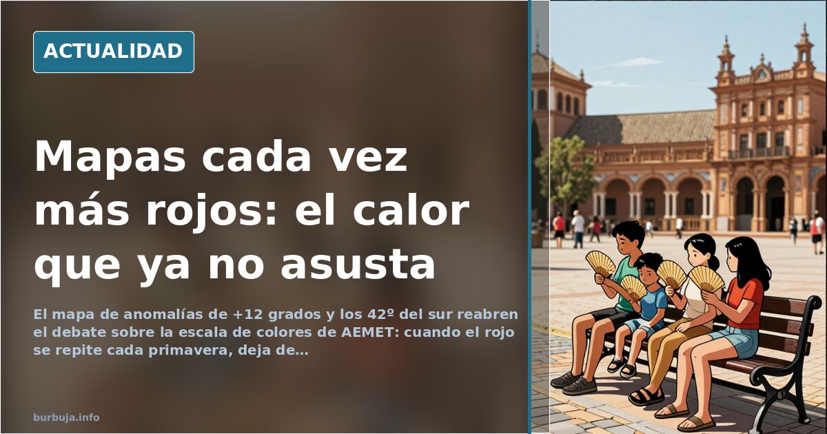 El rojo del mapa del calor ya no impresiona: la escalada cromática de AEMET