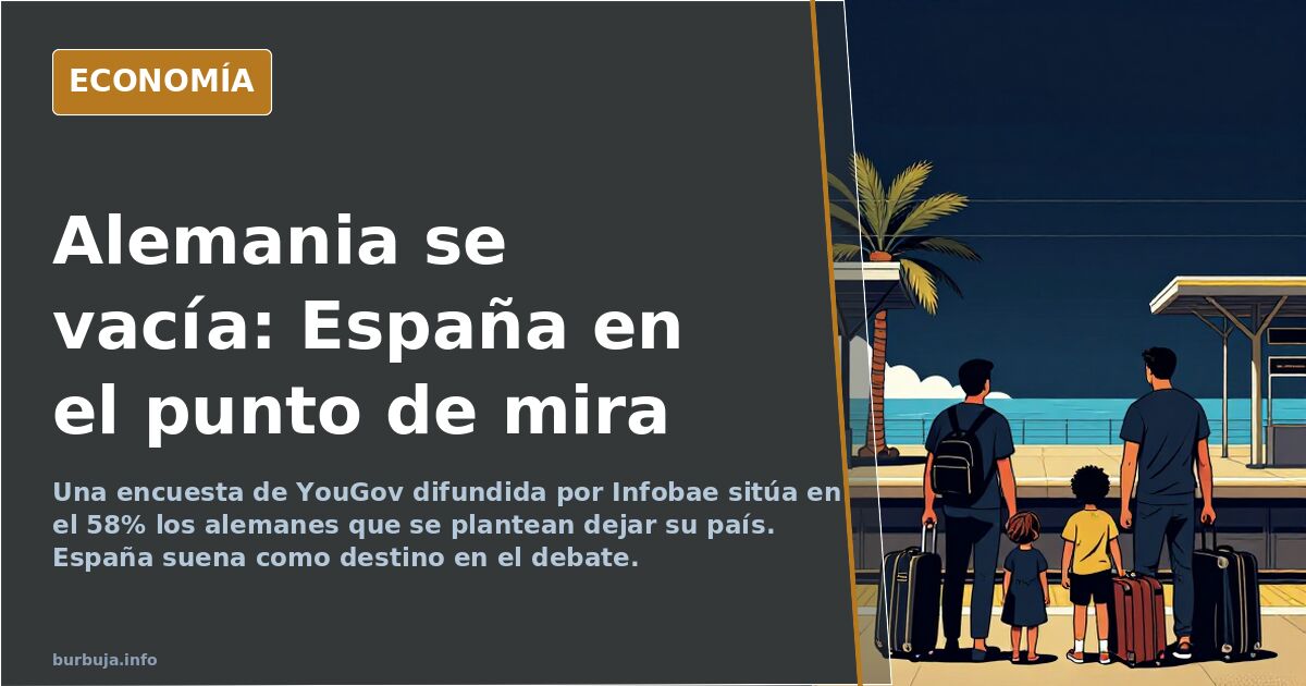 Una encuesta sitúa en el 58% los alemanes que se plantean emigrar