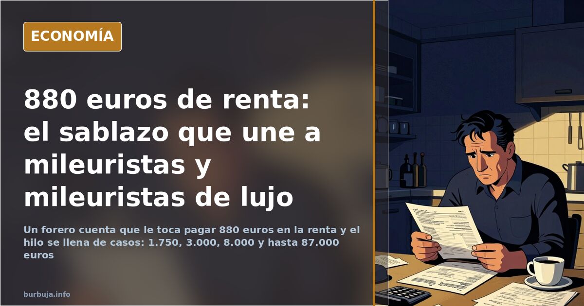 Ilustración editorial de una declaración de la renta con cifras y un sello de Hacienda sobre fondo azul marino y dorado