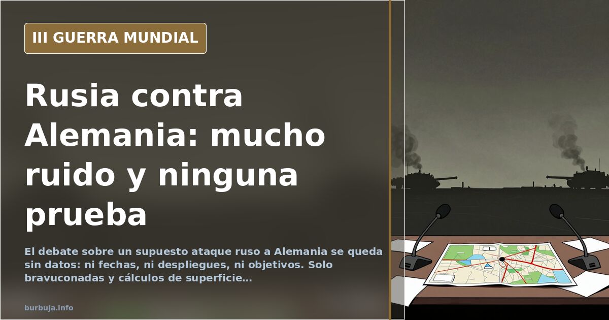 Rusia y Alemania: el debate sobre un ataque que nadie concreta