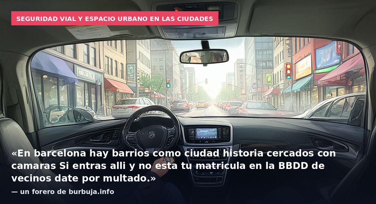 Seguridad vial y espacio urbano en las ciudades: «En barcelona hay barrios como ciudad historia cercados con camaras Si entras alli y no esta tu matricula en la BBDD de vecinos date por multado.» — un forero de burbuja.info