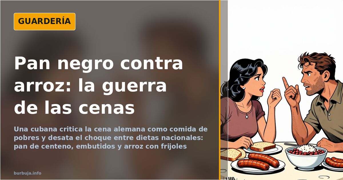 Una cubana critica la cena alemana y estalla el debate