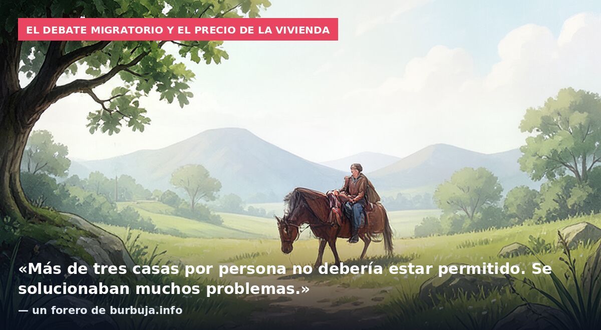 El debate migratorio y el precio de la vivienda: «Más de tres casas por persona no debería estar permitido. Se solucionaban muchos problemas.» — un forero de burbuja.info