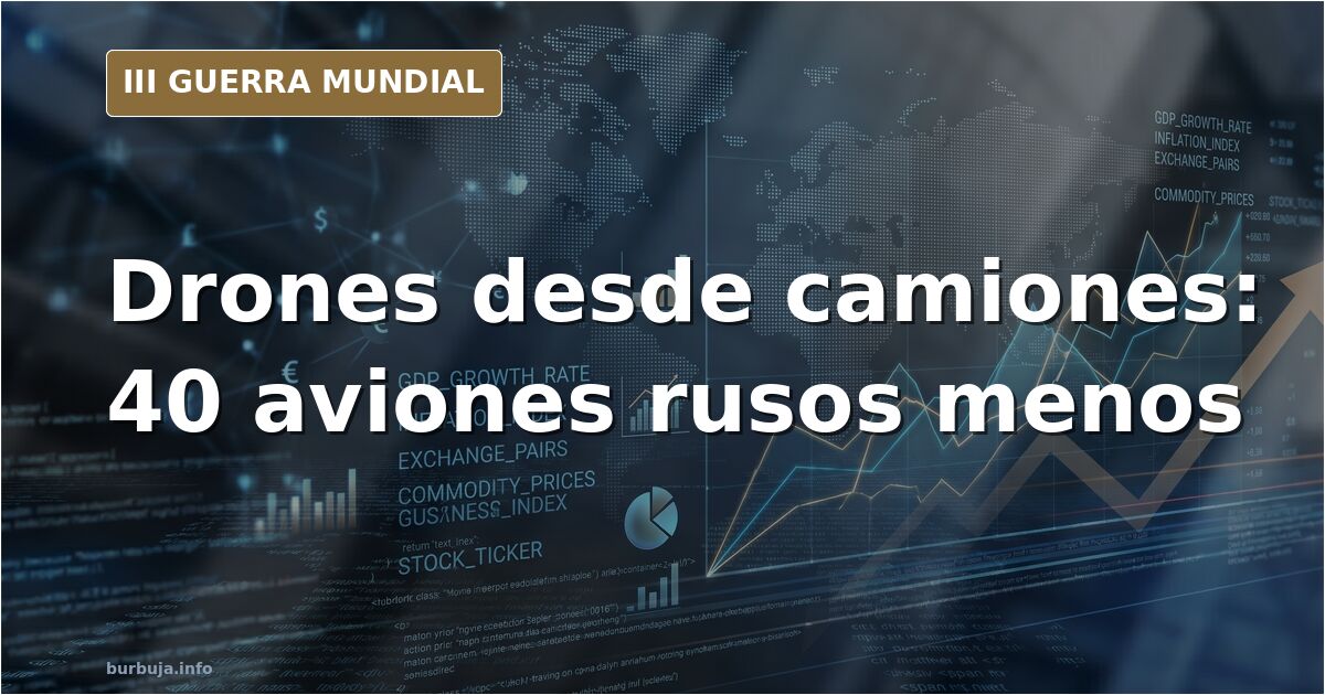 Silueta de bombardero estratégico ruso en una base aérea con humo distante y un camión aparcado en primer plano