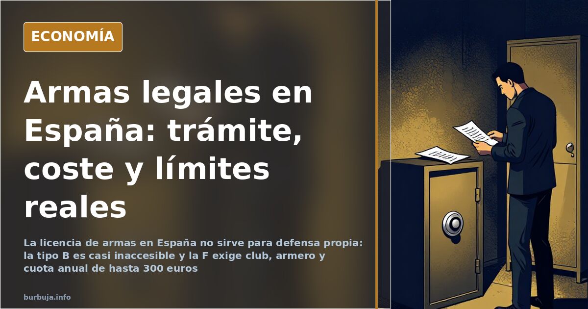 La licencia de armas en España: requisitos, coste y qué se dice