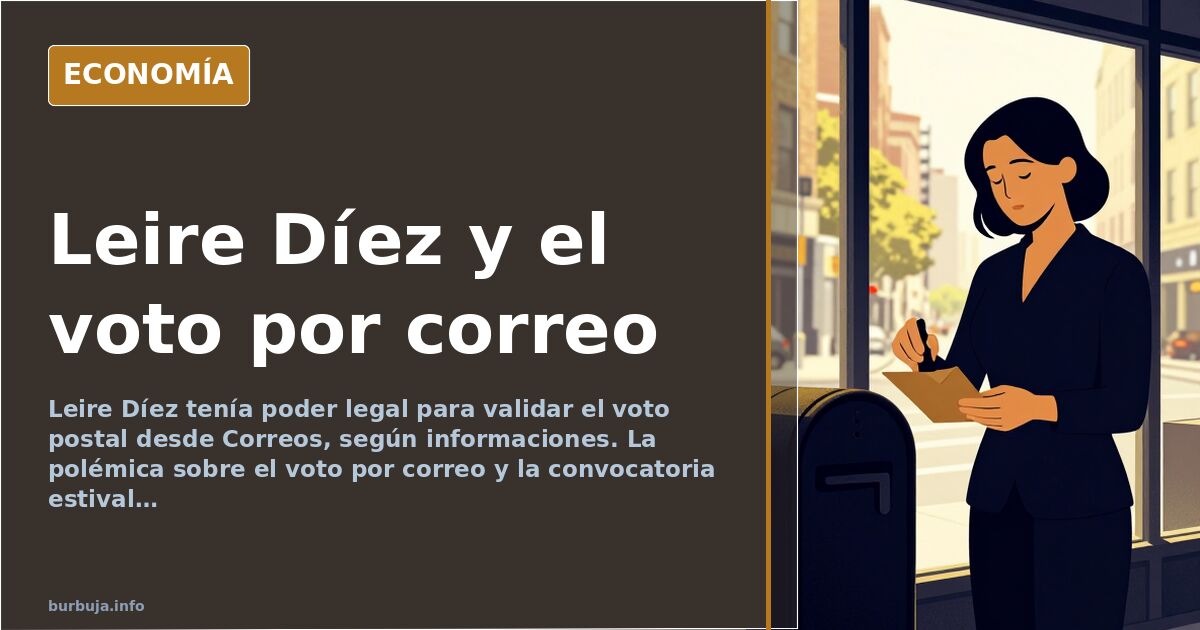 Leire Díez y el voto por correo: poder para validar el voto postal