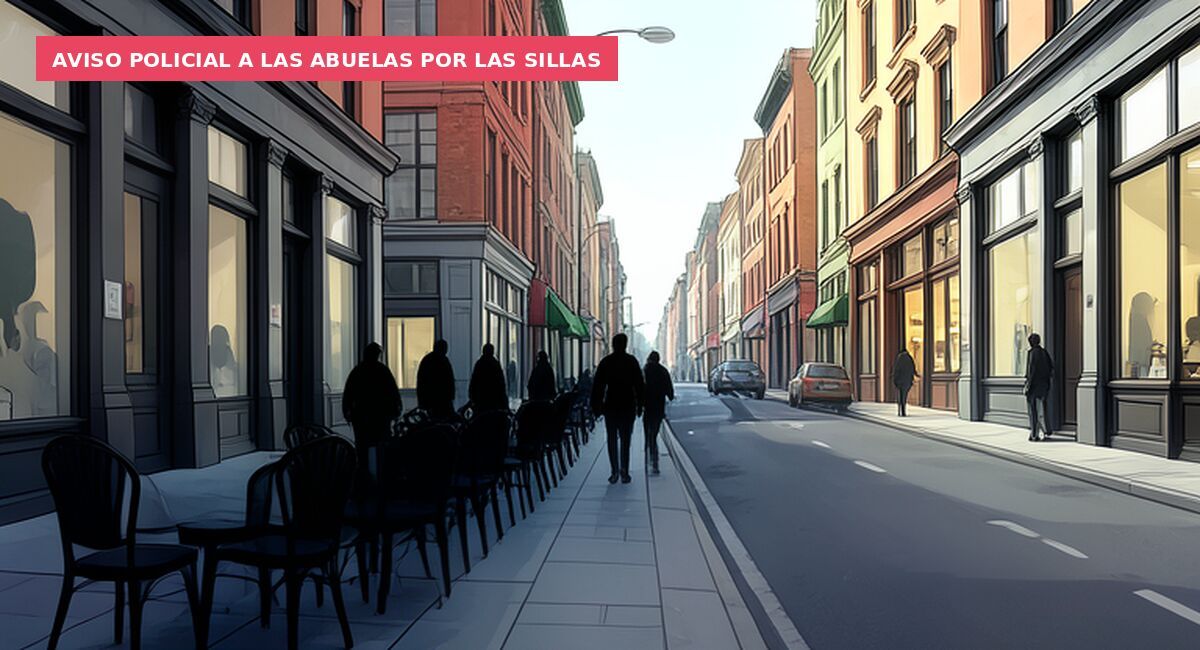 Aviso policial a las abuelas por las sillas