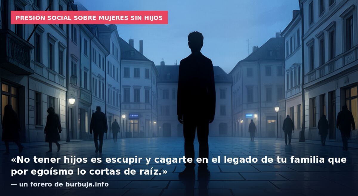 Presión social sobre mujeres sin hijos: «No tener hijos es escupir y cagarte en el legado de tu familia que por egoísmo lo cortas de raíz.» — un forero de burbuja.info