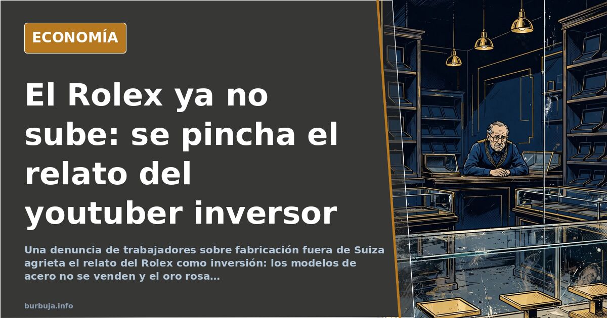 Los youtubers que compraban Rolex como inversión se quedan sin relato