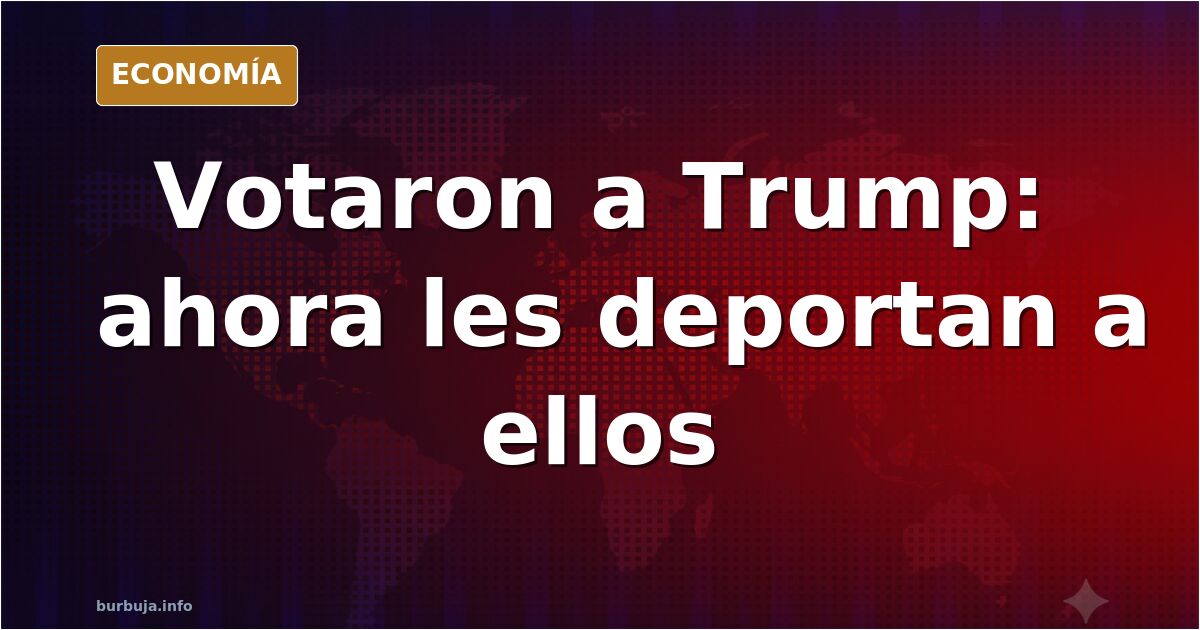 Ilustración editorial de una mujer con dos hijos frente a una bandera estadounidense partida por una línea de deportación