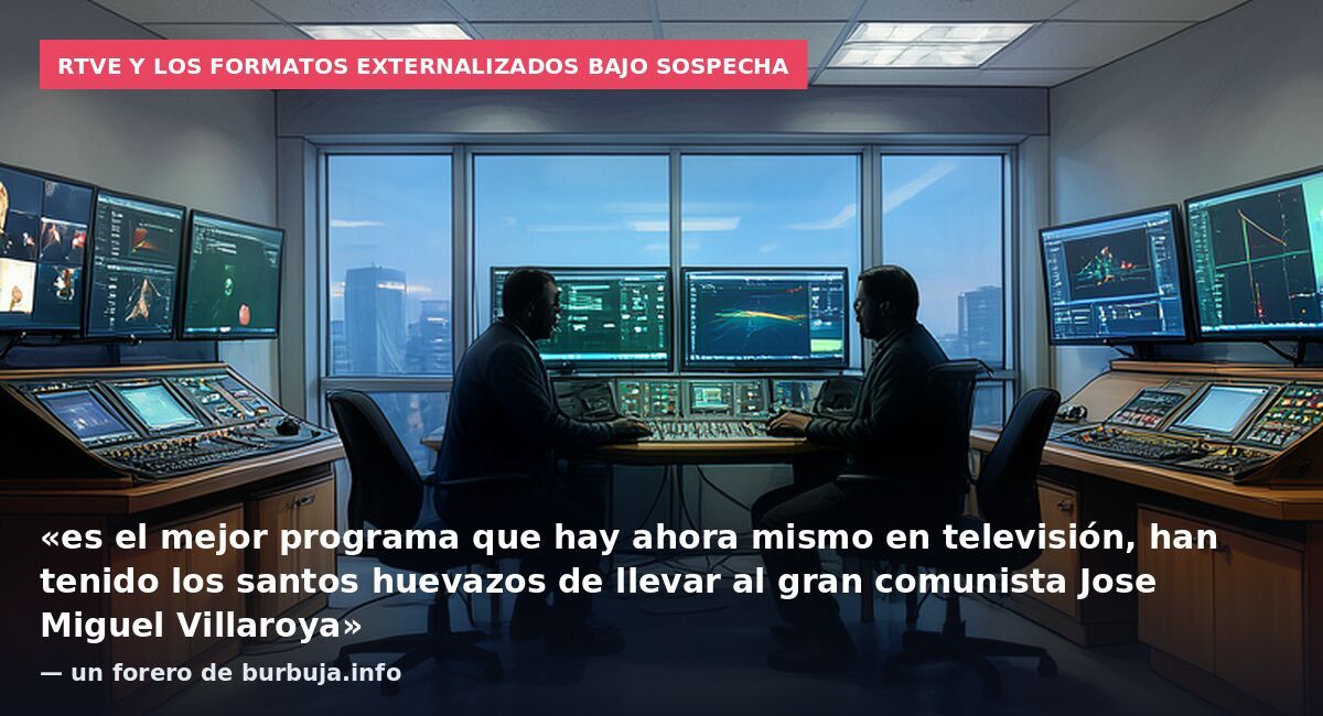 RTVE y los formatos externalizados bajo sospecha: «es el mejor programa que hay ahora mismo en televisión, han tenido los santos huevazos de llevar al gran comunista Jose Miguel Villaroya» — un forero de burbuja.info