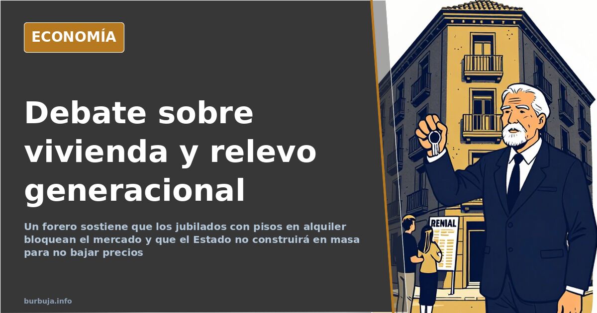 Debate: «los mayores son el problema» de la vivienda