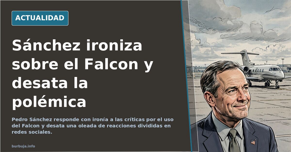 Sánchez responde a las críticas por el Falcon con un tuit irónico