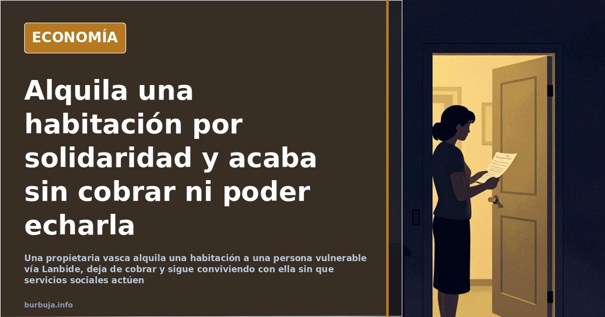 Ilustración editorial de una puerta de habitación entreabierta con luz tenue y una llave sobre una mesa, símbolo del alquiler