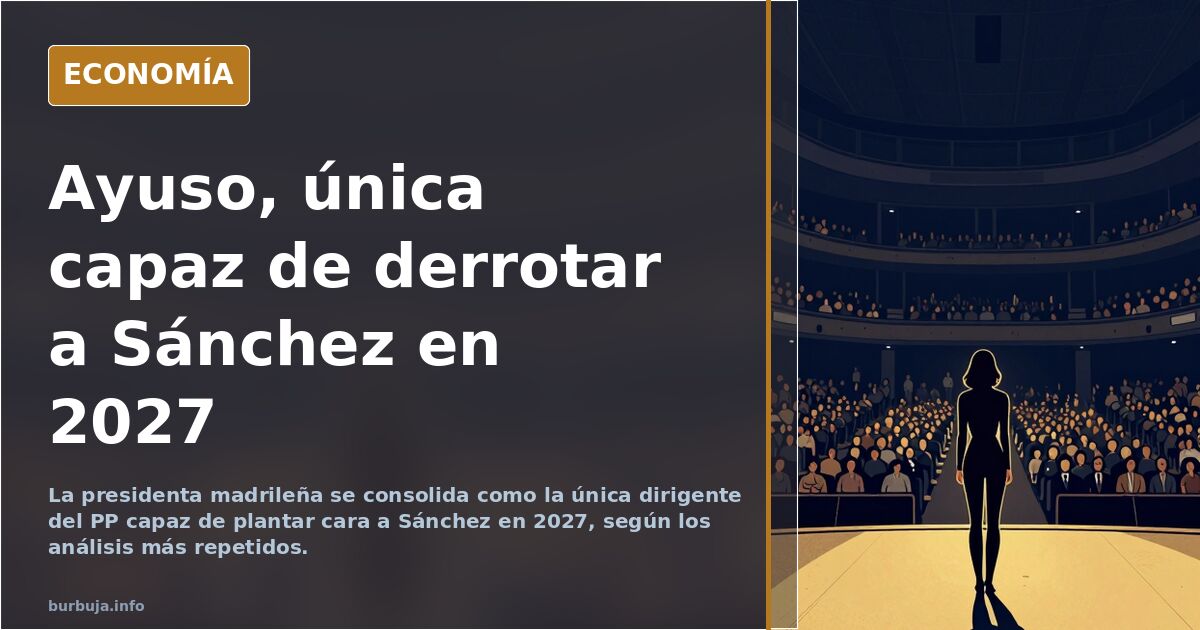 Ayuso, la única capaz de derrotar a Sánchez en 2027