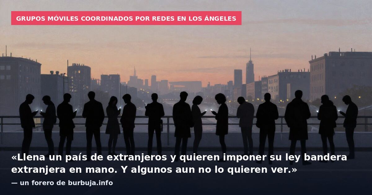 Grupos móviles coordinados por redes en Los Ángeles: «Llena un país de extranjeros y quieren imponer su ley bandera extranjera en mano. Y algunos aun no lo quieren ver.» — un forero de burbuja.info